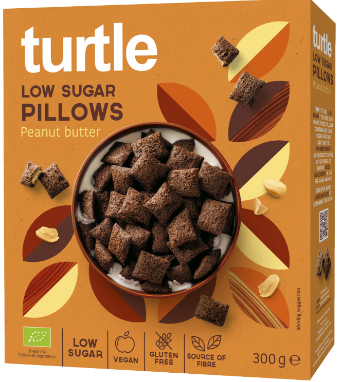 Sausi pusryčiai su žemės riešutų kremu, ekologiški TURTLE, 300 g