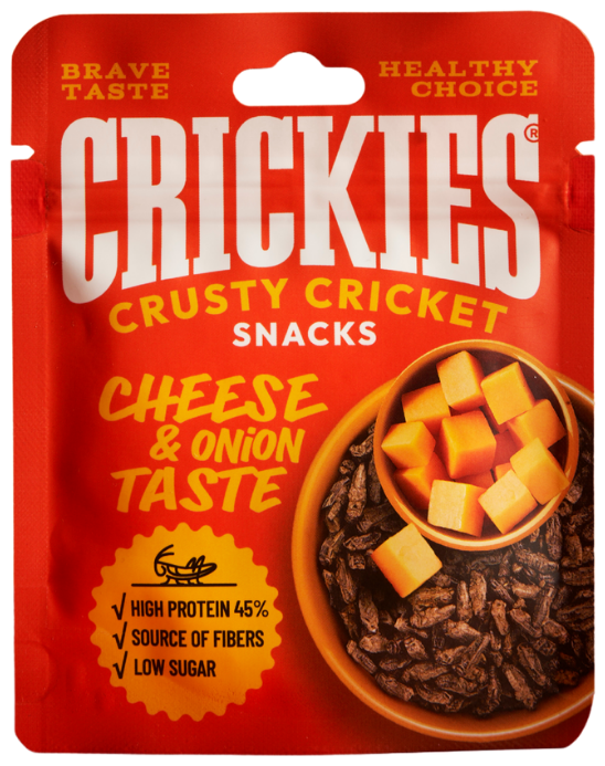 Сушеные сверчки CRICKIES, сырный и луковый вкус 15 г