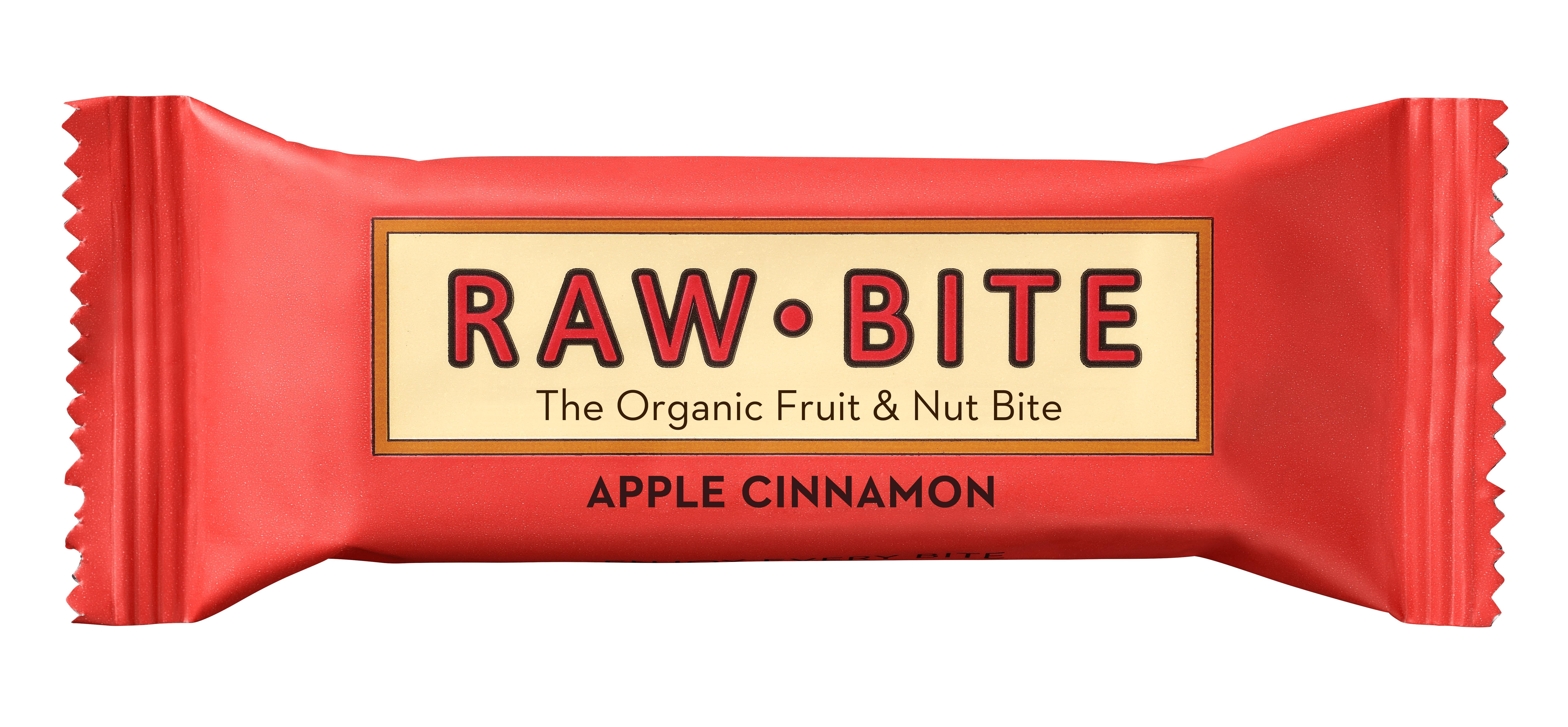 Batonėlis su obuoliais ir cinamonu, ekologiškas RAWBITE, 50 g