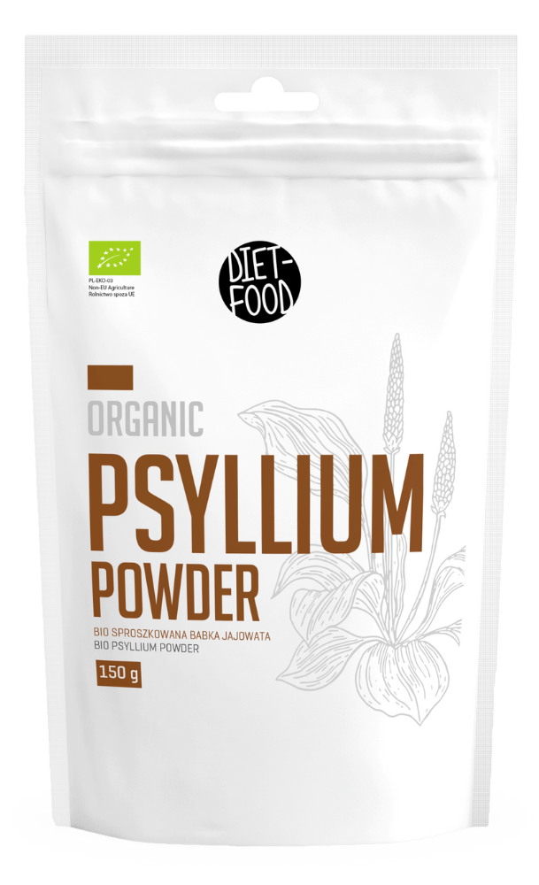 Balkšvojo gysločio sėklų luobelių milteliai, ekologiški DIET FOOD, 150 g