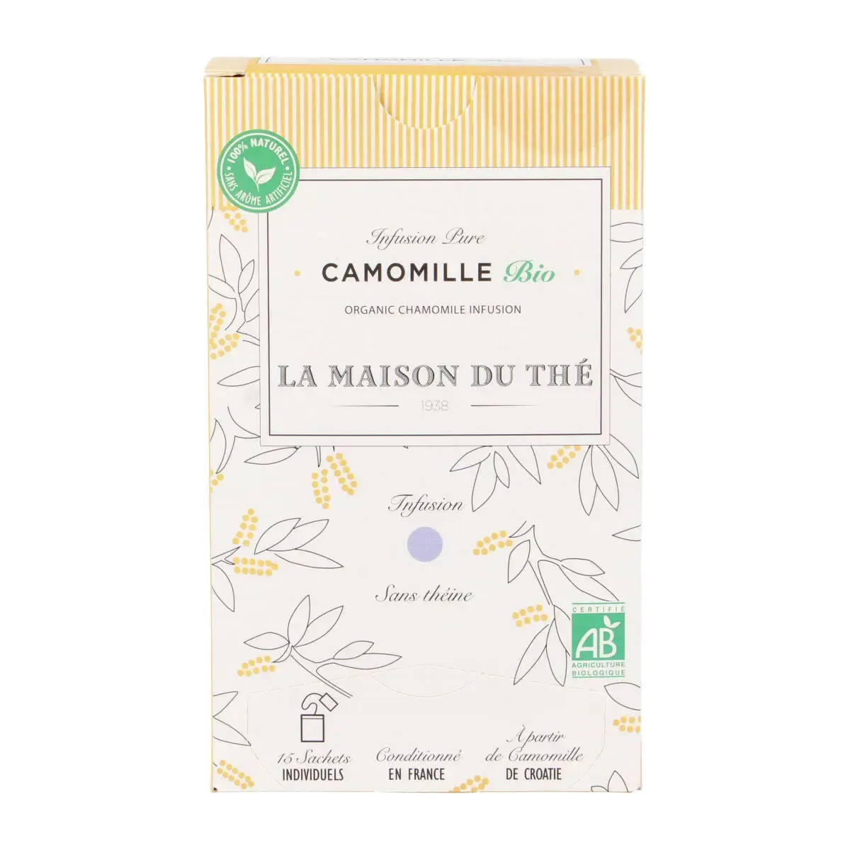 Ramunėlių arbata CAMOMILLE, 15 pak. LA MAISON DU THÉ