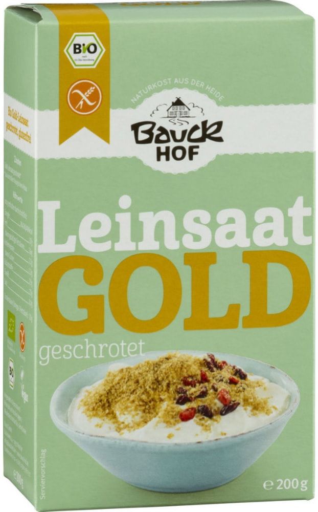 Traiškyti auksinių linų sėmenys, ekologiški BAUCK MÜHLE, 200 g