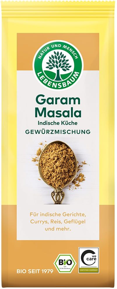 Prieskonių mišinys GARAM MASALA, ekologiškas LEBENSBAUM, 40 g