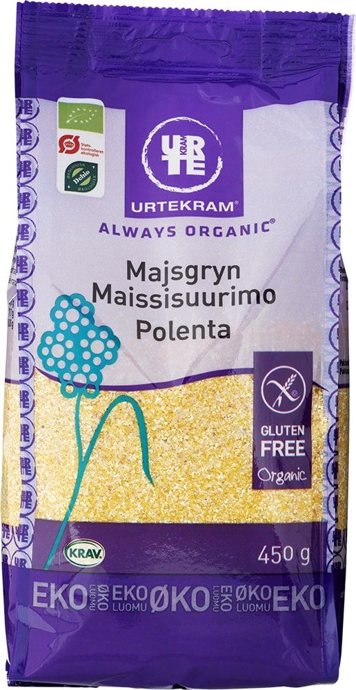 Kukurūzų kruopos (polenta), ekologiškos URTEKRAM, 450 g