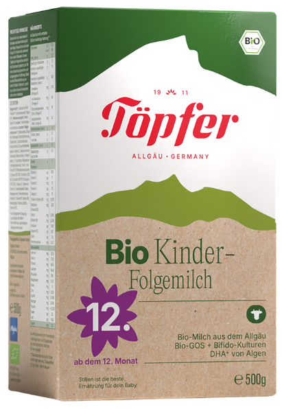 Молочная смесь BIO для детей старше 12 месяцев, органическая TÖPFER, 500 г