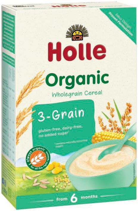 Trijų grūdų košė be glitimo kūdikiams nuo 6 mėn., ekologiška HOLLE, 250 g