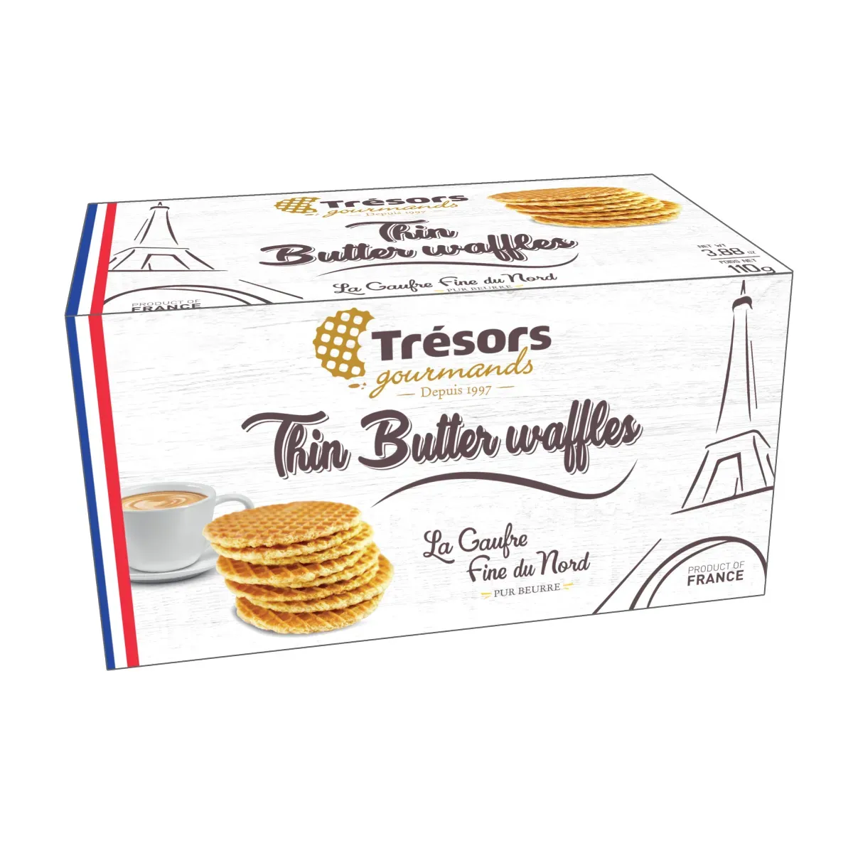 Ploni sviest.vafliai LA GAUFRE FINE DU NORD TRESORS GOURMANDS
