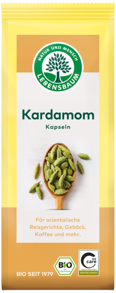 Kardamono ankštys, ekologiškos LEBENSBAUM, 30 g