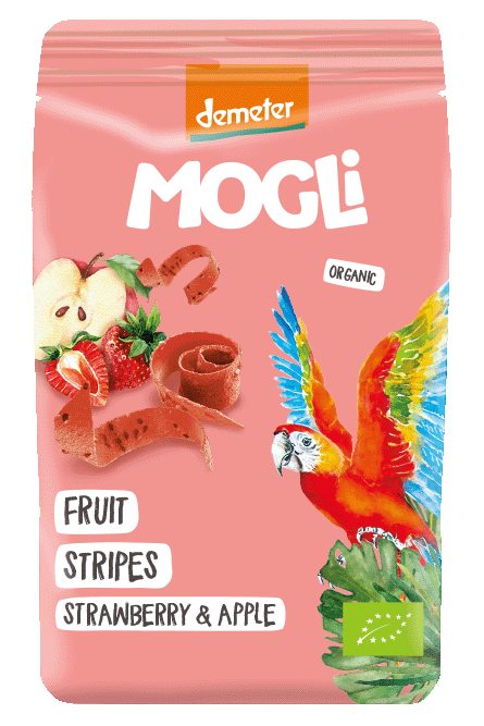 Клубничные полоски с семенами чиа, биодинамические MOGLI, 25 г