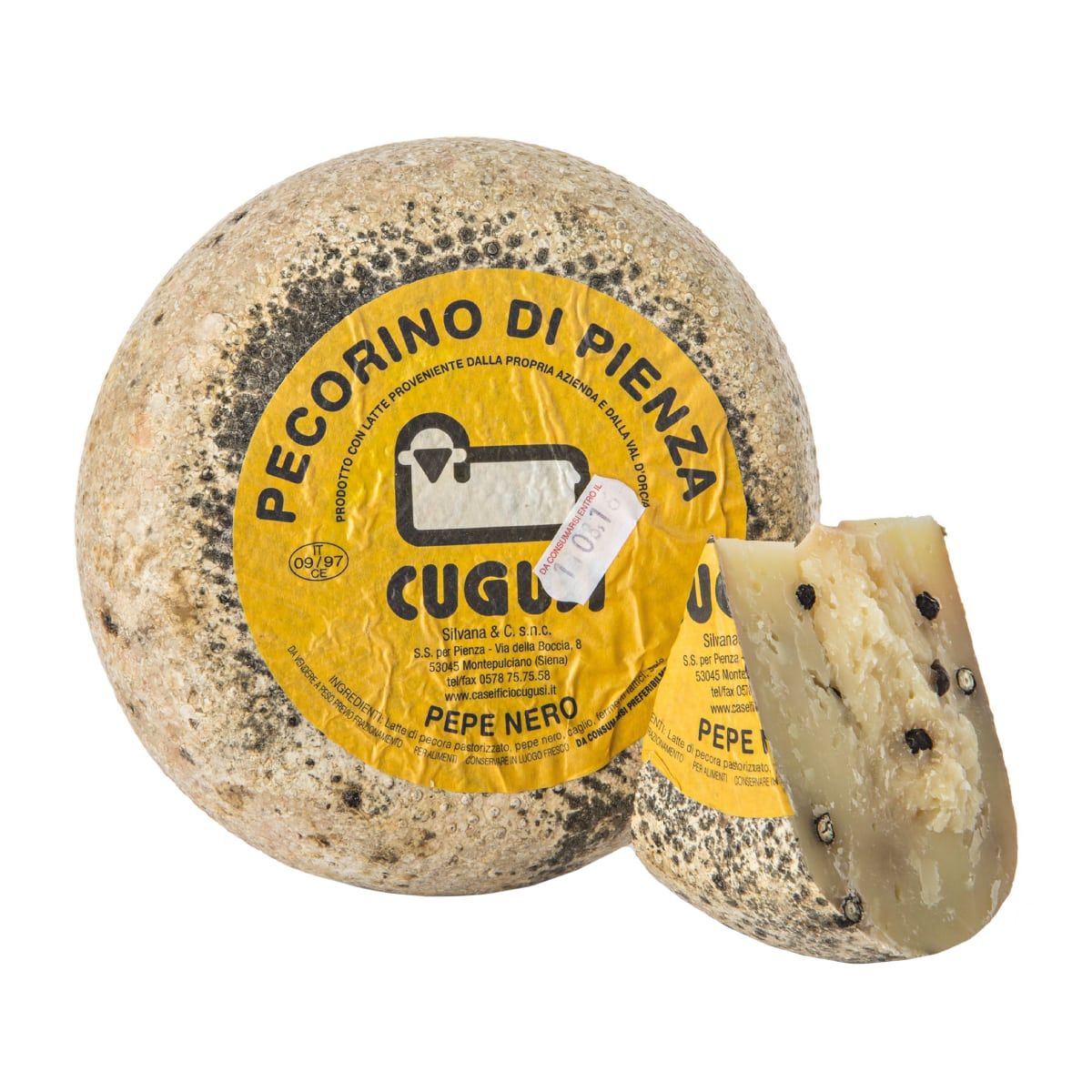 Avių pieno sūris su pipirais PECORINO DI PIENZA, brandintas 6 mėn. CUGUSI