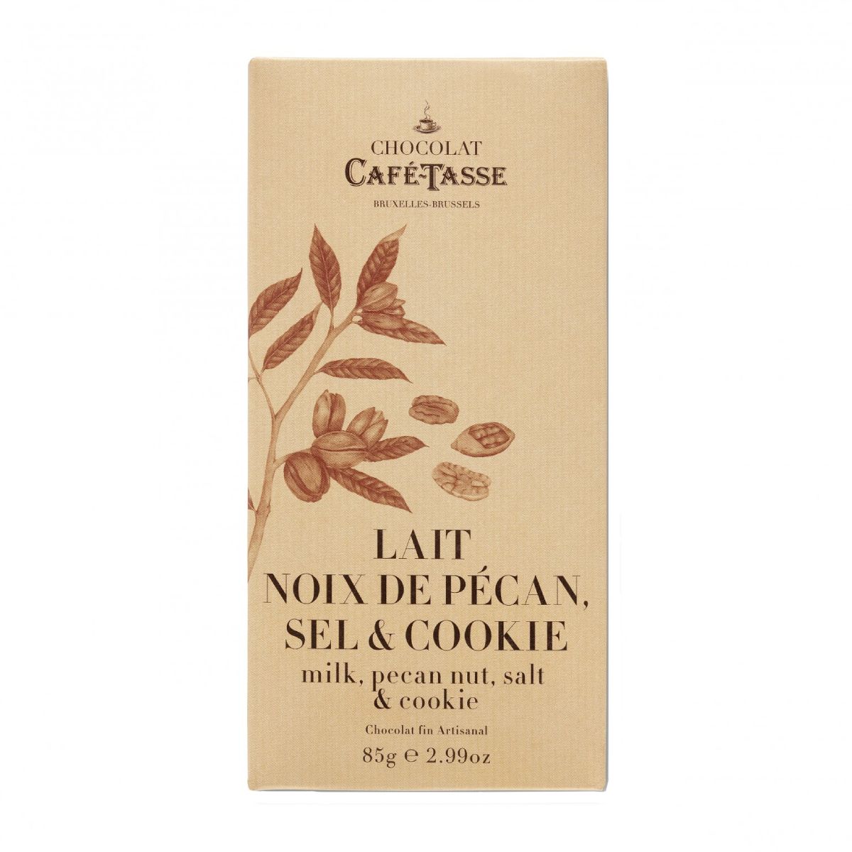 Pieniškas šokoladas LAIT NOIX DE PECAN, SEL & COOKIE CAFÉ-TASSE
