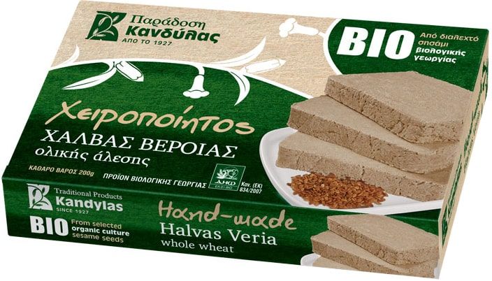 Nelukštentų sezamų chalva, ekologiška KANDYLAS, 200 g