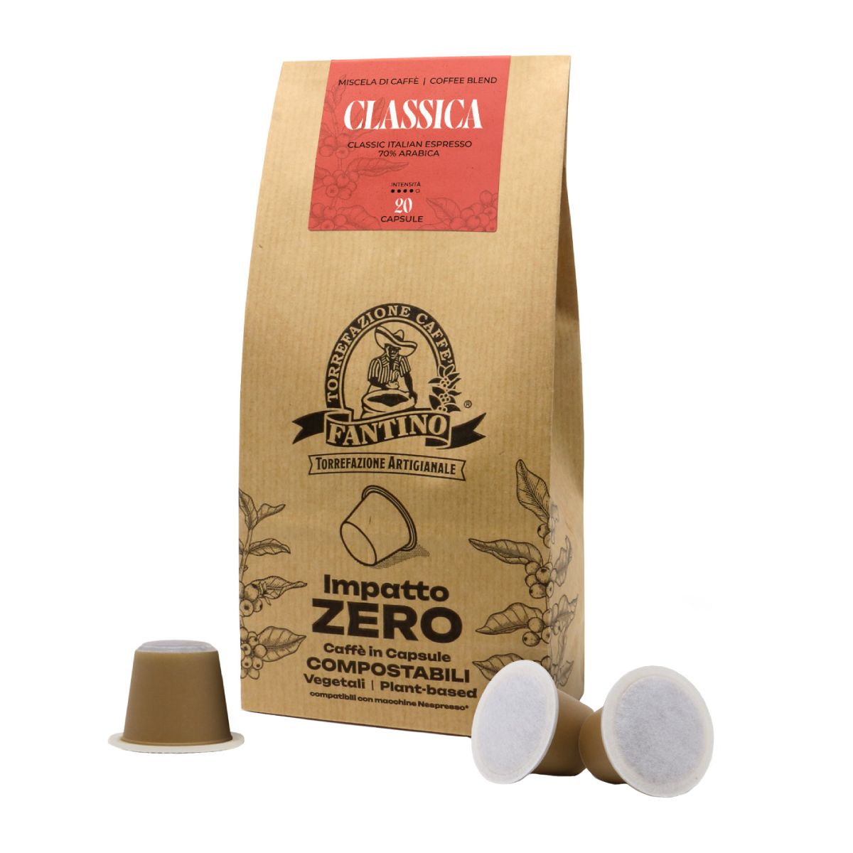 Suyrančios kavos kapsulės ESPRESSO CLASSICA FANTINO