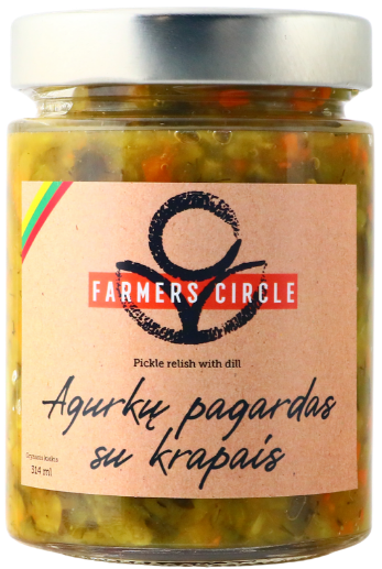 Agurkų pagardas su krapais FARMERS CIRCLE, 314 ml