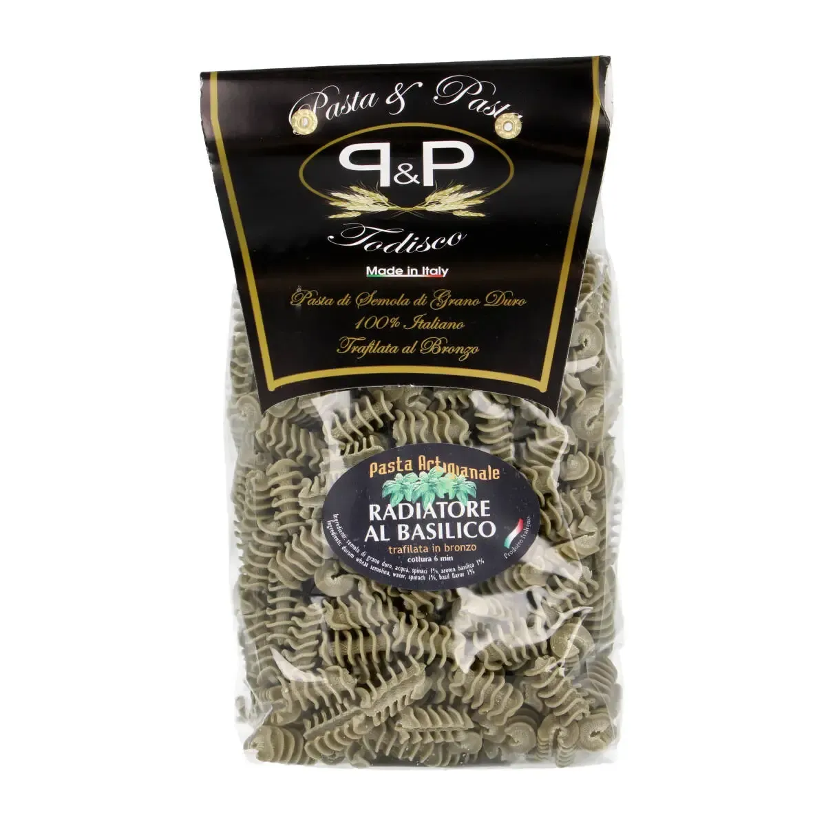 Makaronai su bazilikais RADIATORE PASTA&PASTA, 500 g