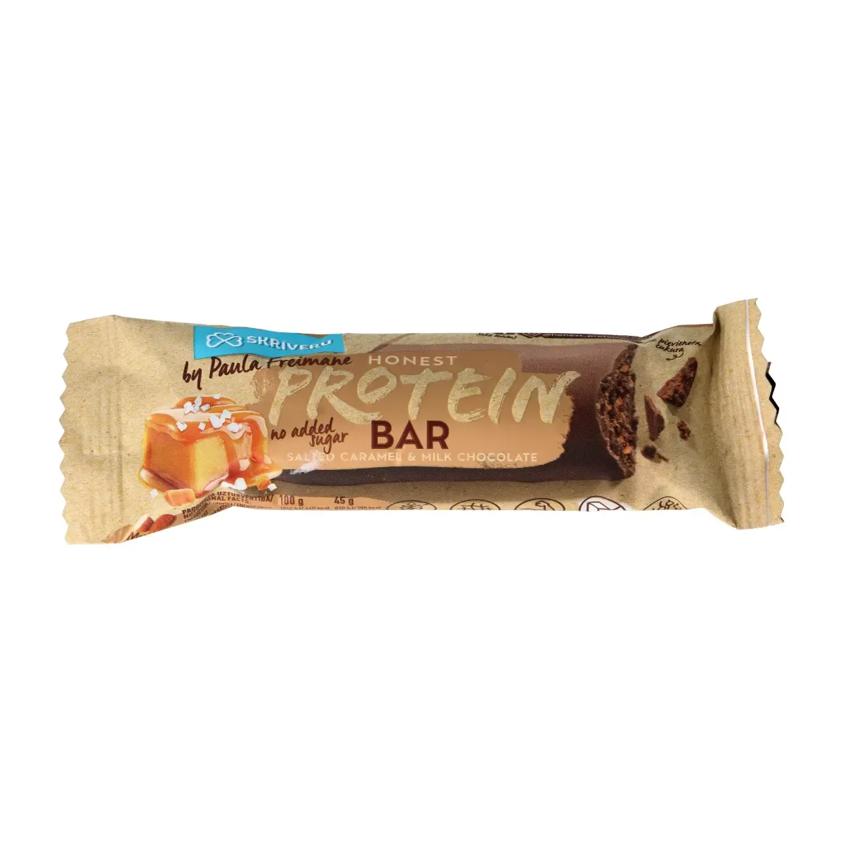 Baltyminis batonėlis SALTED CARAMEL SKRIVERU