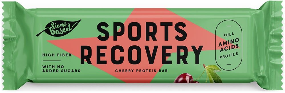 Baltyminis batonėlis su vyšniomis „Sports Recovery“ PLANET SUPERFOOD, 40 g