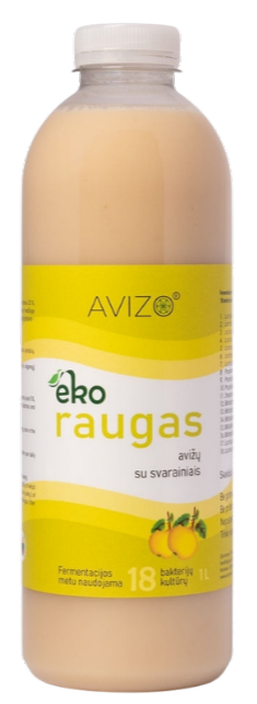 Koncentruotas avižų raugas su svarainiais, ekologiškas AVIZO, 1l