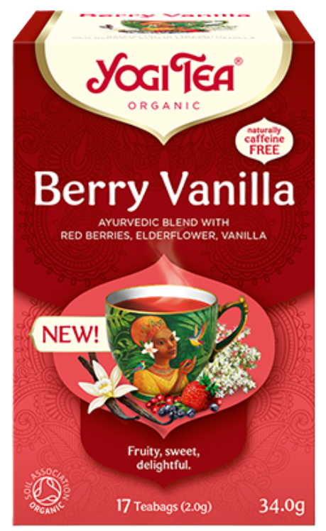 Ajurvedinė arbata BERRY VANILLA, ekologiška YOGI TEA