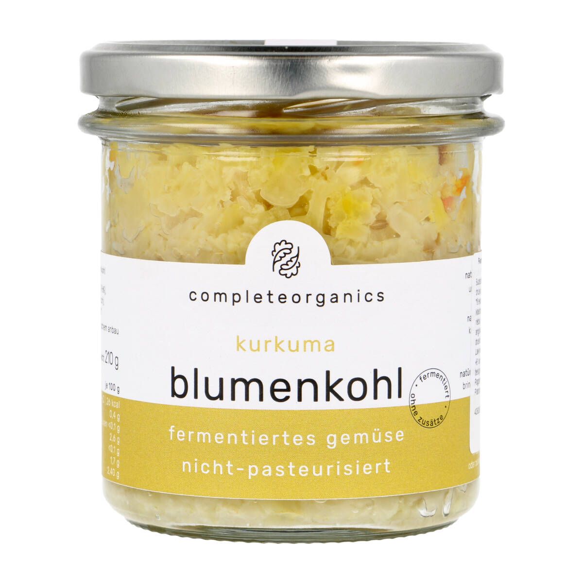 Fermentuoti žiediniai kopūstai su ciberžole COMPLETEORGANICS