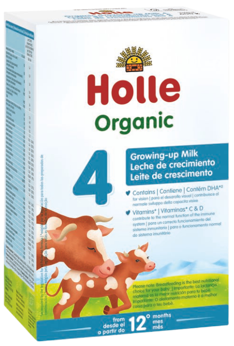 Pieno mišinys kūdikiams nuo 12 mėnesių Nr. 4, ekologiškas HOLLE, 600 g