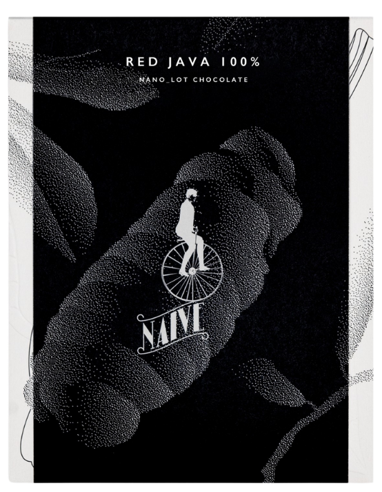 Juodasis šokoladas 100% RED JAVA NAIVE, 50 g