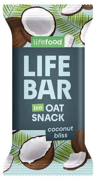 Avižinis batonėlis „Coconut Bliss“, ekologiškas LIFEFOOD, 40 g