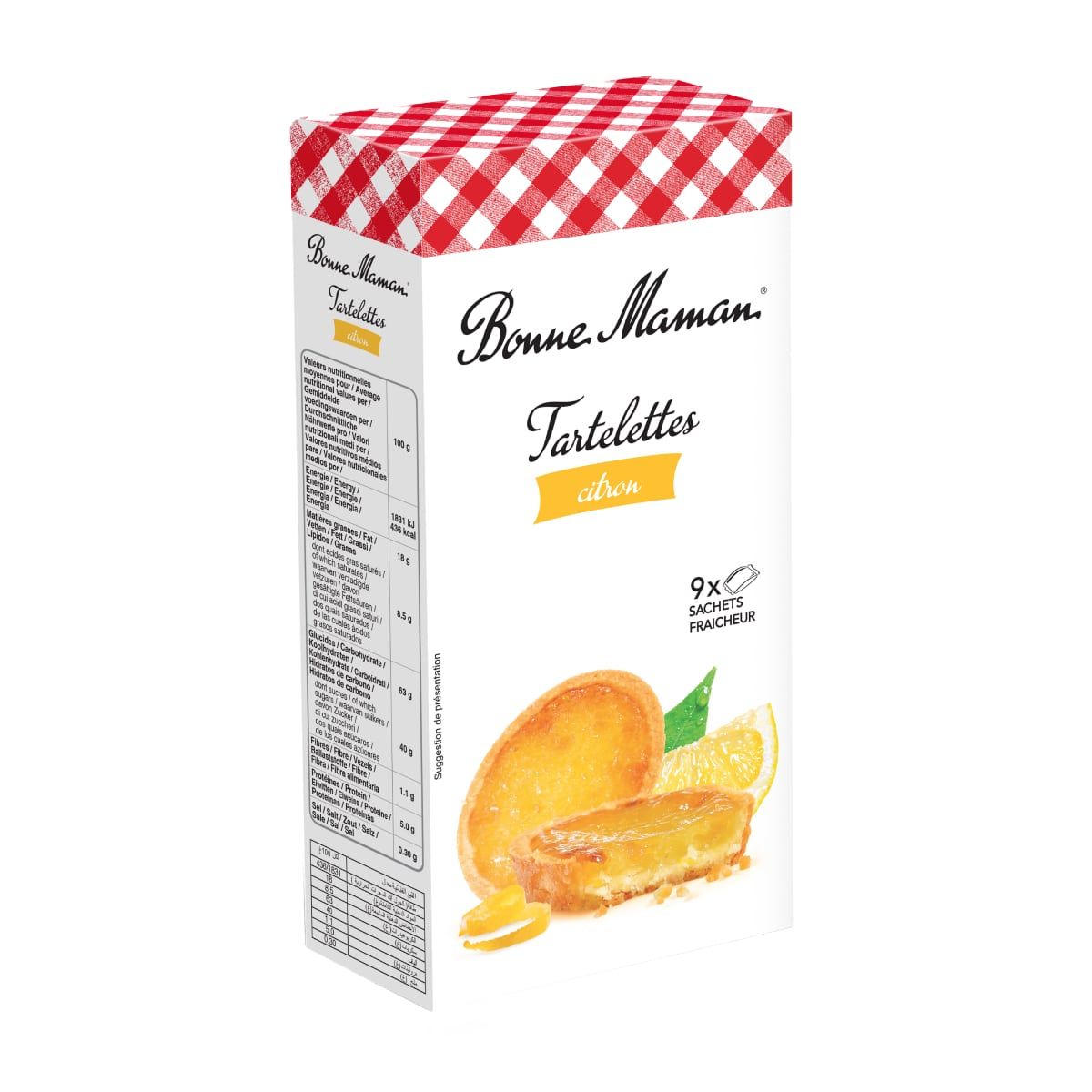 Sausainiai su citrinų įdaru TARTALETES CITRON BONNE MAMAN