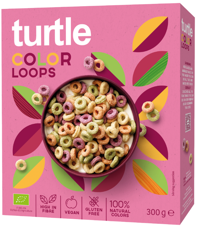 Sausi pusryčiai COLOR LOOPS, ekologiški TURTLE, 300 g