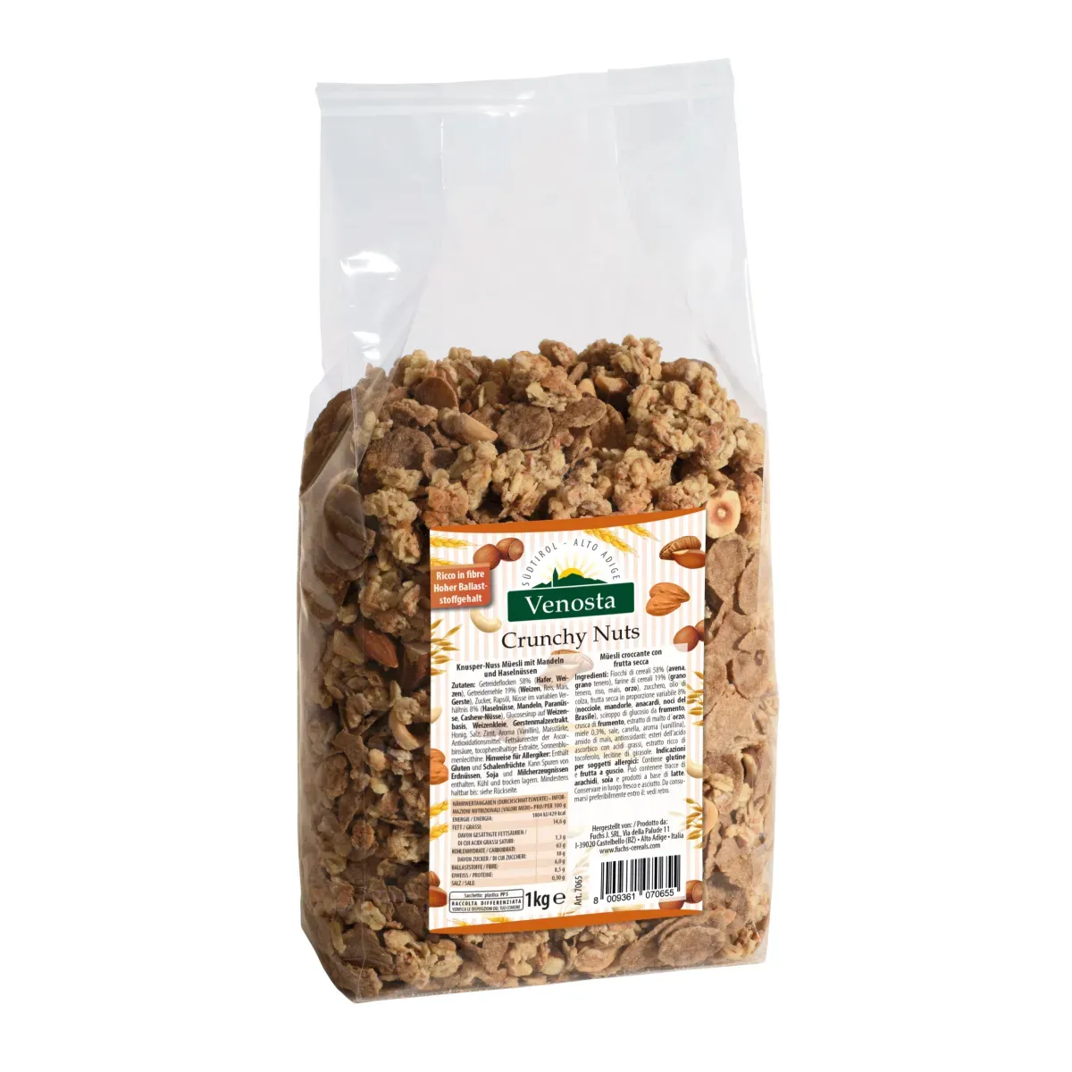 Crunchy flakes with nuts