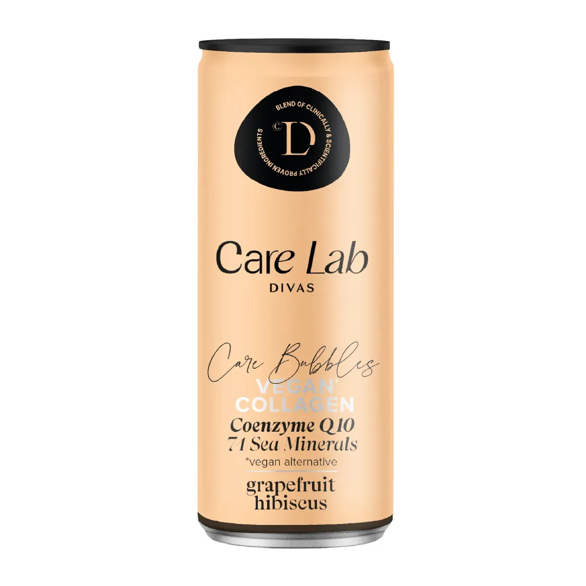 Gazuotas funkcinis greipfrutų ir kinrožių skonio gėrimas VEGAN COLLAGEN Q10 CARE LAB