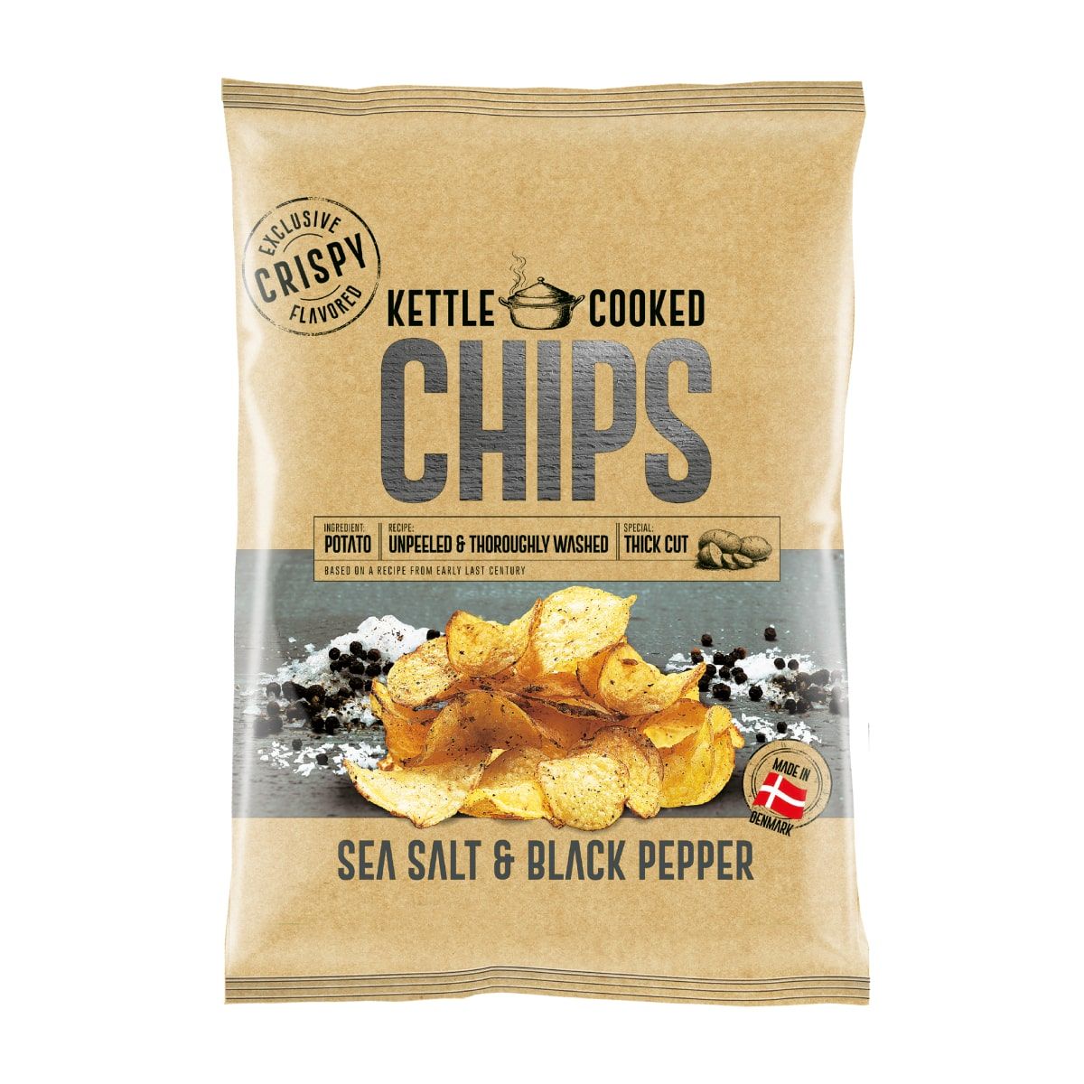 Bulvių traškučiai su druska ir pipirais KETTLE COOKED CRISPY