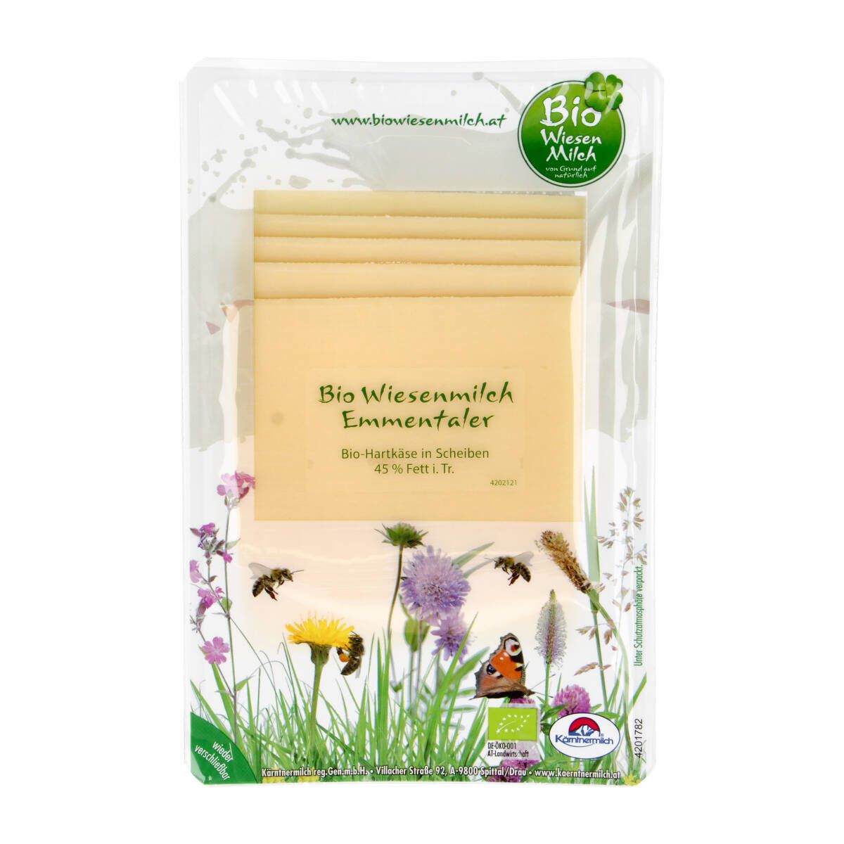 Sūris EMMENTAL BIO, pjaustytas, ekologiškas BIO WIESENMILCH