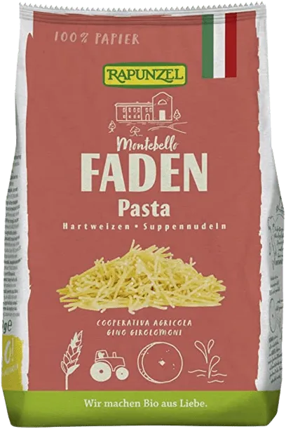 Kietųjų kviečių vermišeliai, ekologiški RAPUNZEL, 250 g