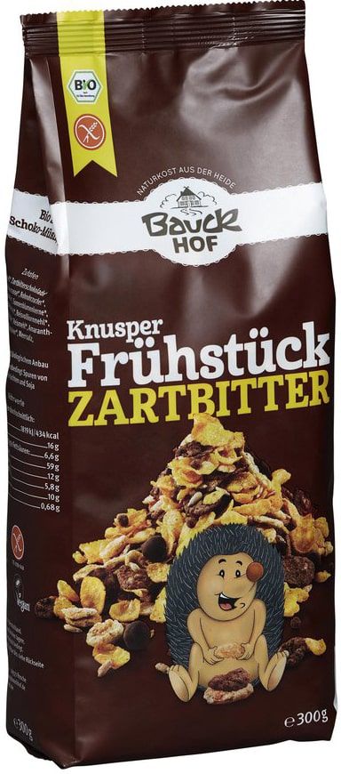 Sausi pusryčiai su juoduoju šokoladu, ekologiški BAUCK MÜHLE, 300 g