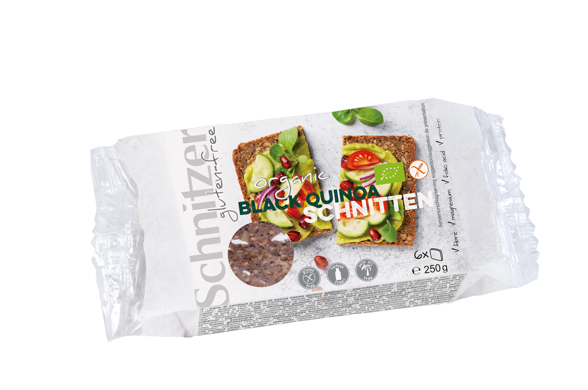 Juodų bolivinių balandų duona, ekologiška SCHNITZER, 250 g