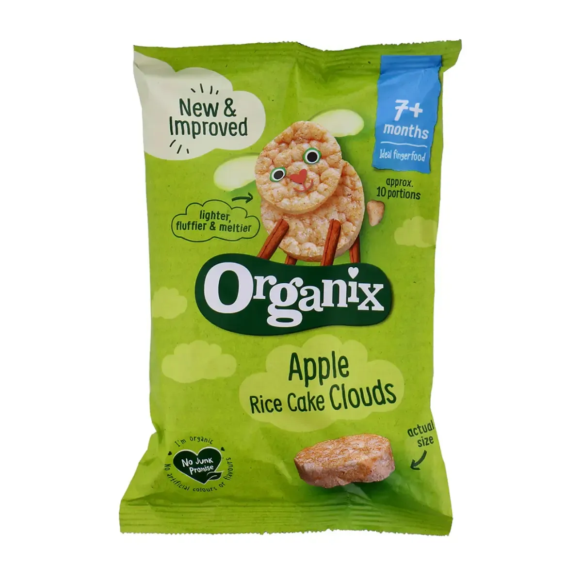 Ryžių trapučiai su obuoliais APPLE CLOUDS, nuo 7 mėn. ORGANIX