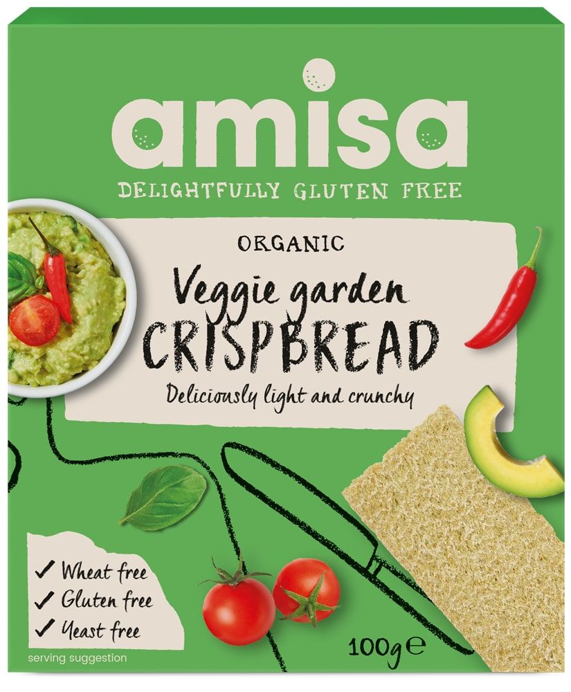 Daržovių trapučiai, ekologiški AMISA, 100 g