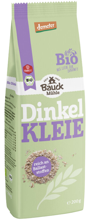 Speltų sėlenos, biodinaminės BAUCK MÜHLE, 200 g