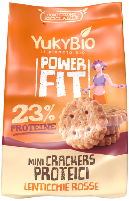 Baltyminiai krekeriai su raudonaisiais lęšiais, ekologiški YUKYBIO, 150 g
