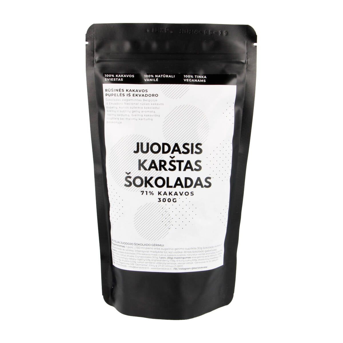 Juodasis karštas šokoladas, 71 % BARISTOKRAT