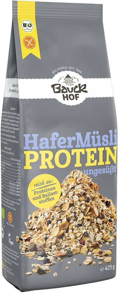 Avižiniai sausi pusryčiai PROTEIN, be glitimo, ekologiški BAUCK MÜHLE, 425 g