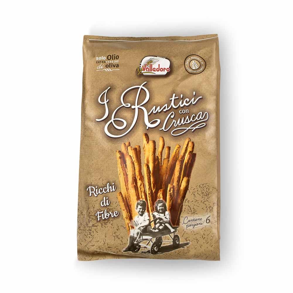 Senovinės itališkos lazdelės RUSTICI CON CRUSCAS VALLEDORO, 300 g