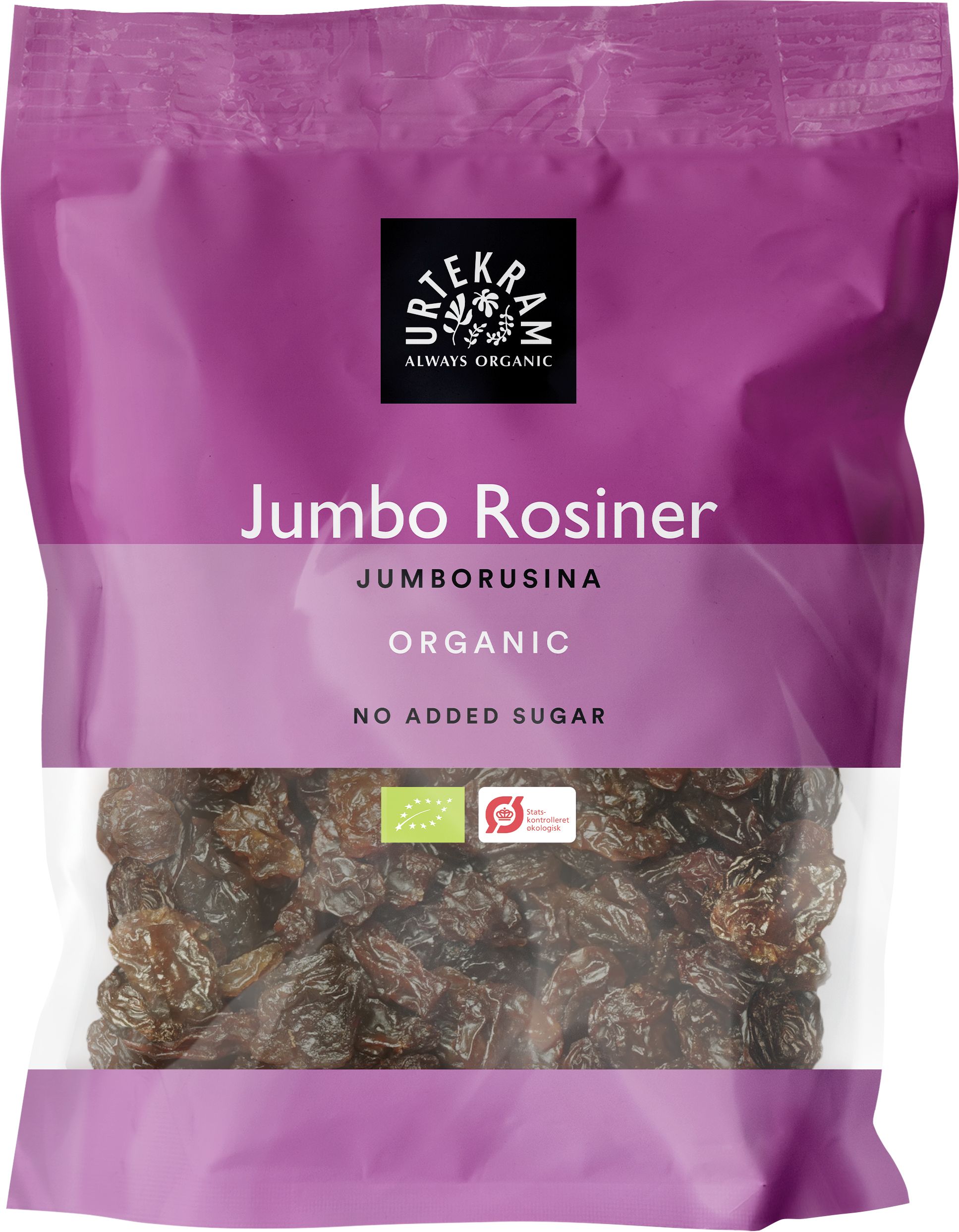 Razinos „Jumbo“, ekologiškos URTEKRAM, 200 g