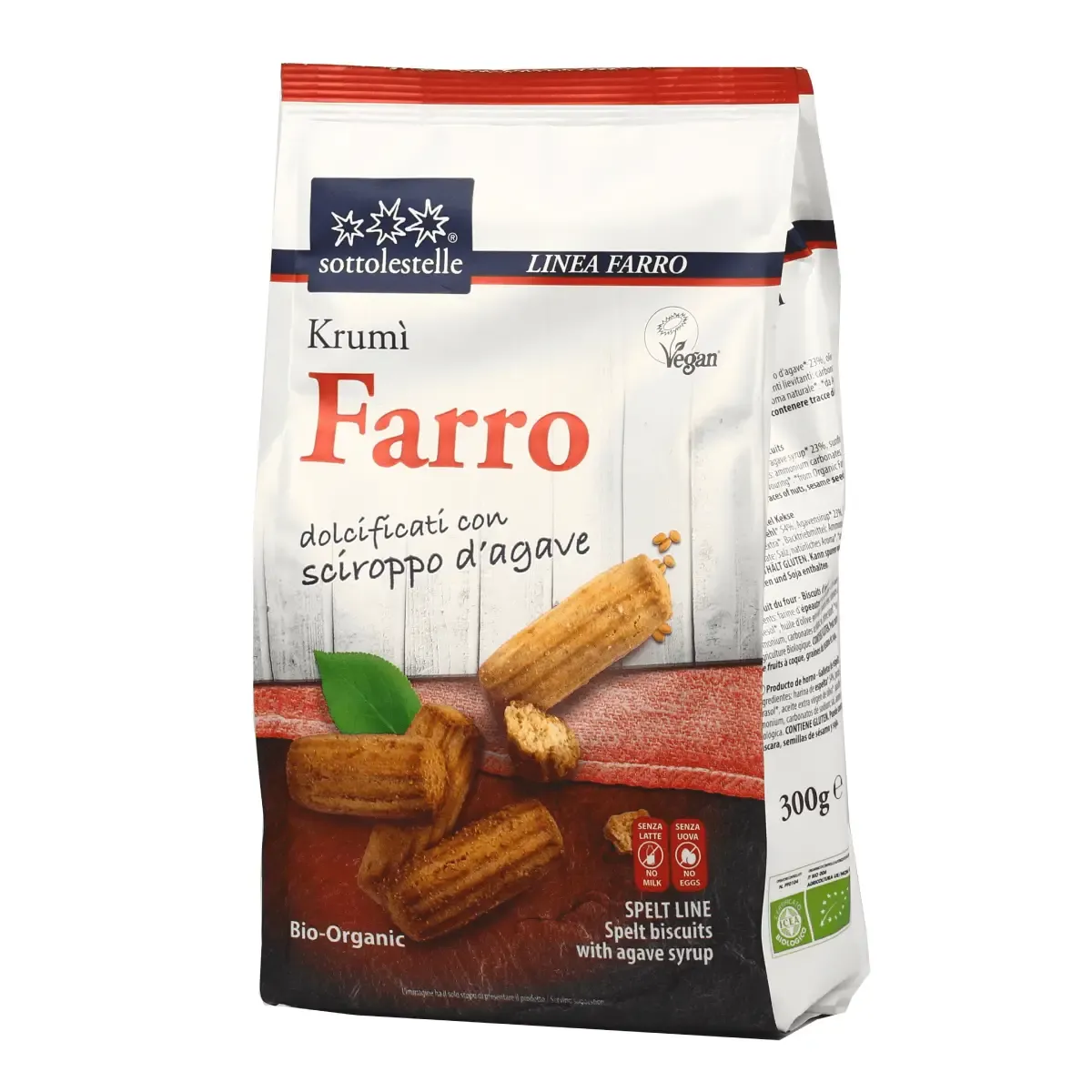 Speltų sausainiai su agavų sirupu KRUMI FARRO SOTTOLESTELLE