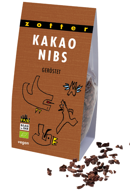 Kakavos pupelės, skaldytos, ekologiškos ZOTTER, 100 g