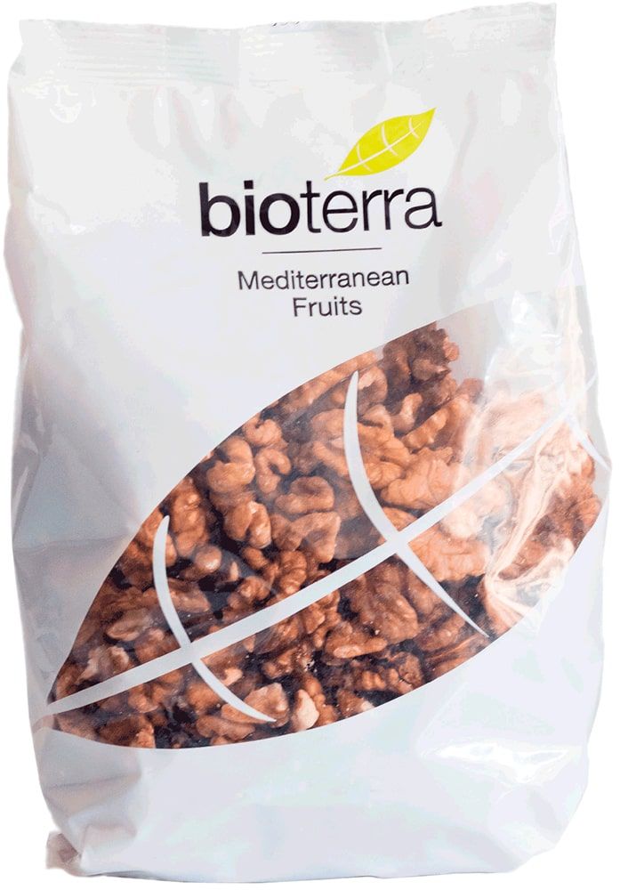 Graikiniai riešutai puselėmis, ekologiški BIOTERRA, 200 g