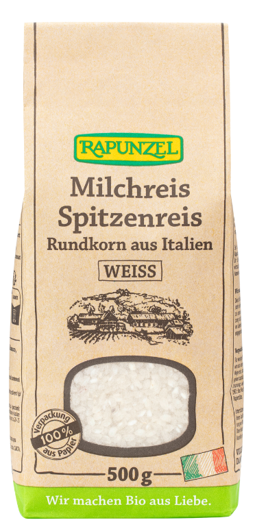 Round milk rice for puddings, organic RAPUNZEL, 500 g