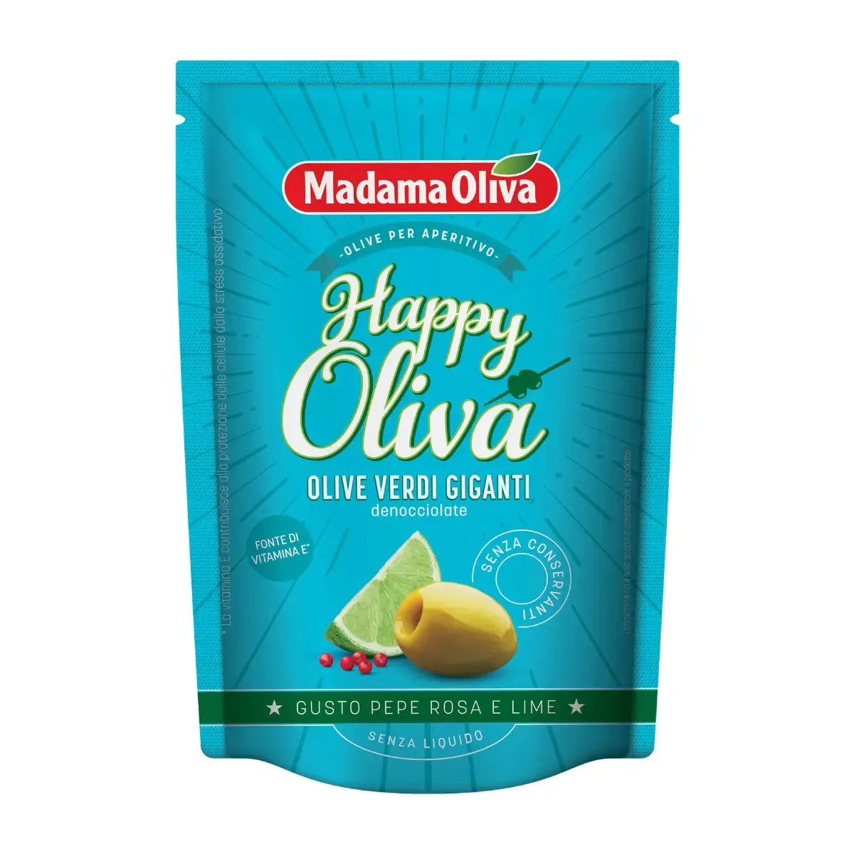 Большие оливки с лаймами и розовым перцем MADAMA OLIVA