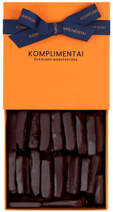 Imbierai juodajame šokolade KOMPLIMENTAI, 180 g